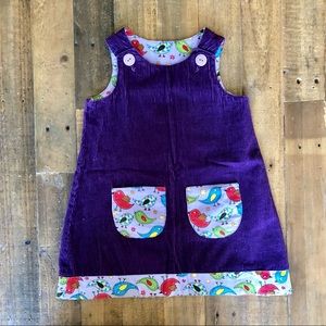 🐦 Reversible Corduroy Bird Print Dress 🐦